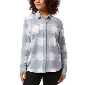 NWT 32 Degrees Women's 4-way Stretch Soft Button-Up Shirt